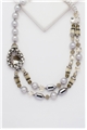 Sunset In Havana Crystal Pearl Layered Necklace