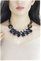 Midnight In Berlin Black Crystal Necklace