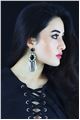 The Manhattan Black and White Glass Dangler Earrings