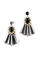 The Manhattan Black and White Glass Dangler Earrings