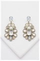 A Stranger In Paris Diamante Floral Statement Earrings