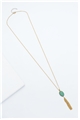 Jamaica Bay Druzy Stone Blue Pendant Tassel Necklace