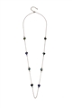 Cosmos String Blue Glass Stone Long Necklace