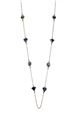 Cosmos String Blue Glass Stone Long Necklace