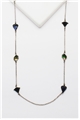 Cosmos String Blue Glass Stone Long Necklace