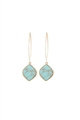 Seafoam Marble Stone Drop Earrings