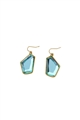 Glacier Shard Crystal Blue Drop Earrings