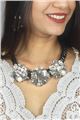 Celine Crystal Cluster Collar Statement Necklace