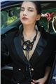 Black Swan Crystal Knot Statement Necklace