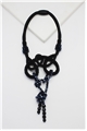 Black Swan Crystal Knot Statement Necklace