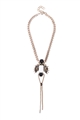 Calypso Y-Chain White Long Necklace