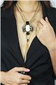 Calypso Y-Chain White Long Necklace