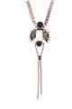 Calypso Y-Chain White Long Necklace