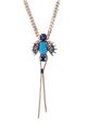 Blue Calypso Y-Chain Necklace