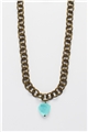 Azure Blue Shard Chain Necklace
