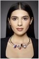 Set of 5 Multi Colour Thread Ball Necklaces 2