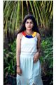 Yellow Blue Orange Braided Thread Tassel Necklace