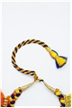 Yellow Blue Orange Braided Thread Tassel Necklace