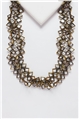 Muntin Muse Gold Glass Square Twisted Necklace