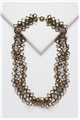 Muntin Muse Gold Glass Square Twisted Necklace