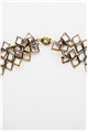 Muntin Muse Gold Glass Square Twisted Necklace