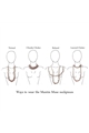 Muntin Muse Black Gold Glass Square Necklace
