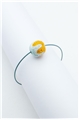 Yellow White Thread Ball Wire Bracelet