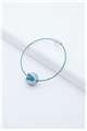 Blue White Thread Ball Wire Bracelet