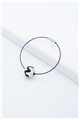 Black White Thread Ball Wire Bracelet