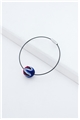 Blue Red Thread Ball Wire Bracelet