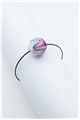Pink Grey Thread Ball Wire Bracelet