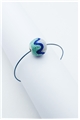 Grey Green Thread Ball Wire Bracelet