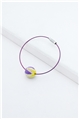 Purple Yellow Thread Ball Wire Bracelet