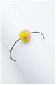 Yellow Pink Thread Ball Wire Bracelet