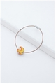 Yellow Orange Thread Ball Wire Bracelet