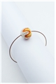 Yellow Orange Thread Ball Wire Bracelet