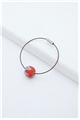Orange Blue Thread Ball Wire Bracelet