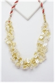 Shell Pearl Silver Button  Necklace