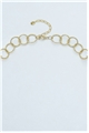Shannon Blue Glass And Gold Rings Long Necklace