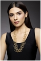 Claire Gold Rings Layered Long Necklace