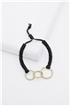 Infinity Gold Link Black Thread Bracelet