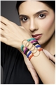 Set Of 5 Gold Ring Thread Bracelets