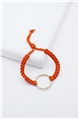 Gold Ring Orange Thread Bracelet