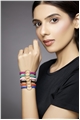 Set Of 6 Big Gold Ring Thread Bracelets