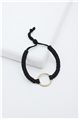 Gold Mini Ring  Black Thread Bracelet