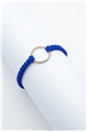 Gold Mini Ring Blue Thread Bracelet