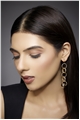 Savannah Gold Rings Ball Long Earrings