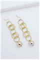 Savannah Gold Rings Ball Long Earrings