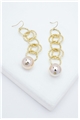Savannah Gold Rings Ball Long Earrings