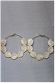 Gianna Silver Leaf Oversized Hoop Earrings